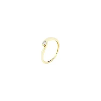 Prsten Prsten žluté zlato Briliant - velikost 54