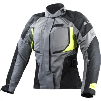 Moto oblečení LS2 PHASE LADY JACKET GREY BLACK YELLOW XXL