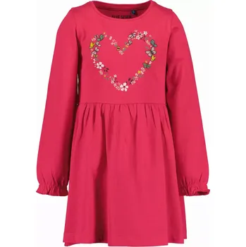 Dívčí šaty Dívčí bavlněné šaty Blue Seven růžové s motýlky velikost 104 (773644)