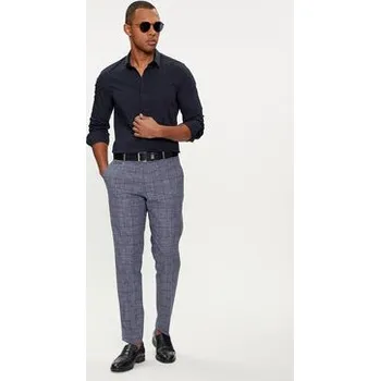 Pánské kalhoty Boss Kalhoty z materiálu C-Genius-242 50517103 Modrá Slim Fit 48
