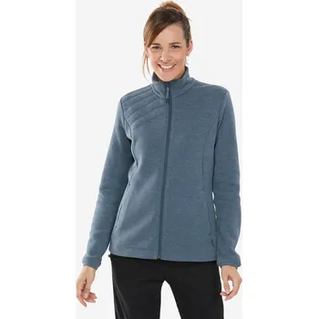 Pánský svetr QUECHUA Dámská turistická mikina NH 150 M MODRÁ|ŠEDÁ