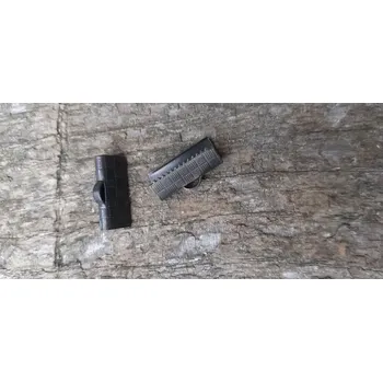 Materiál na výrobu šperku koncovka na stuhu 15 x 6 x 2 mm , pokovení antracit