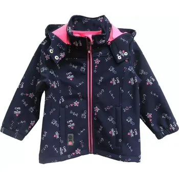 Oblečení a móda Softschell bunda Topo modrá růžový potisk velikost 98