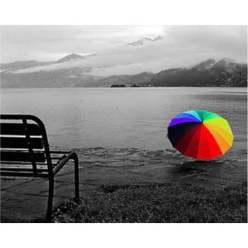 Diamantové malování HUACAN DIAMOND PAINTING - 5D DIAMANTOVÁ MOZAIKA – ČERNOBÍLÁ 01