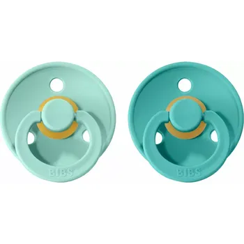 BIBS Colour dudlíky z přírodního kaučuku 2ks velikost 1 (0-6měs) Mint/Turquise