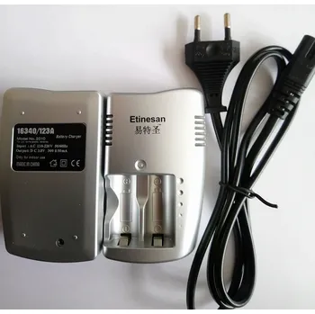 Nabíječka ETINESAN Model No.2010 pro CR123A/16340 LiFEPo4 nabíjecí baterie 3.2V/3.0V