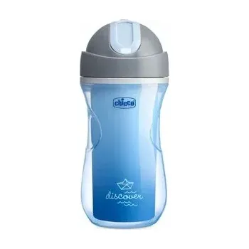 Kojenecká láhev CHICCO Hrneček Sport termo s brčkem 266 ml modrý 14m+ (06991.200)