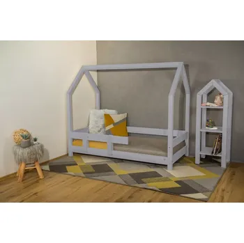 Dětská postel MAXIDO Dětská postel domeček Snílek 200x90 šedá (Český výrobek)