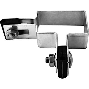 Příslušenství pro plot Úchyt panelu ke sloupku 60x60mm rohový; šroub + vymezovač; Zinek