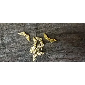 Materiál na výrobu šperku Andělská křídla 21x7,5 mm zlatá
