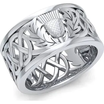 Prsten SKOTSKÝ PRSTEN S BODLÁKEM, stříbro 925 - 9 (EU: 59-61)