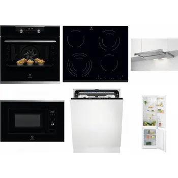 Set domácích spotřebičů ELECTROLUX KODDP77X + ELECTROLUX EHF6343FOK + ELECTROLUX LFP326S + ELECTROLUX LMS2203EMX + ELECTROLUX EEM69410L + ELECTROLUX LND5FE18S
