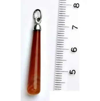 Přívěsek Stříbrný přívěsek slza přírodní karneol - P41 (Stříbrný přívěsek s karneolem)