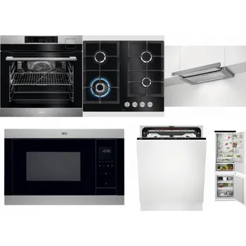 Set domácích spotřebičů AEG BSK792380M + AEG Mastery SpeedBurner HKB64420NB + AEG DPE5660M + AEG Mastery MSB2547D-M + AEG FSE74707P + AEG TSC6M181ES