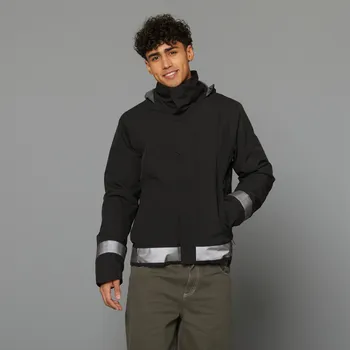 BTWIN Pánská cyklistická hřejivá pláštěnka 540 zajišťující viditelnost v noci 2XL BÉŽOVÁ|ČERNÁ