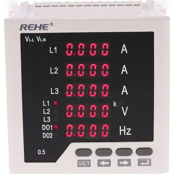 Víceúčelový 3fázový střídavý proud / měřič napětí Frekvenční čítač Ampermetr Voltmetr cymometr Aktuální poměr napětí Naprogramovatelný