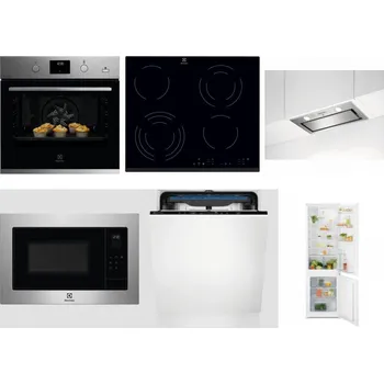 Set domácích spotřebičů ELECTROLUX KODGH70TX + ELECTROLUX EHF6343FOK + ELECTROLUX LFG716X + ELECTROLUX EMS4253TEX + ELECTROLUX EES48200L + ELECTROLUX LND5FE18S