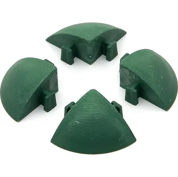 FMT Zelený plastový rohový nájezd pro terasovou dlažbu Linea Easy - 5,4 x 5,4 cm výška 2,5 cm - 4 ks