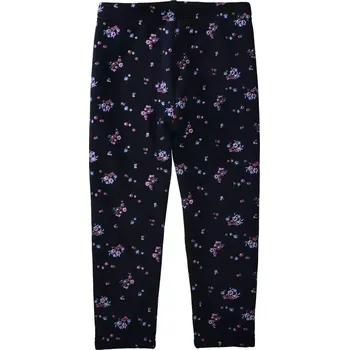 Dívčí legíny Dívčí zateplené legíny Topo in Fashion tmavě modré s kytičkami (40170-003)