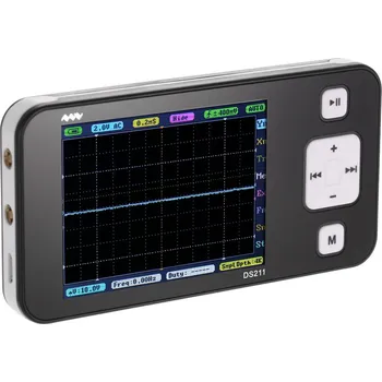 Osciloskop ARM DSO211 Kapesní osciloskop kapesní velikosti 2,8 "TFT displej Mini digitální paměťové osciloscopio USB rozhraní 200KHz 1MSa / s