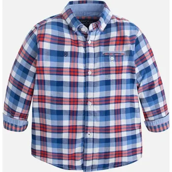 Chlapecká košile Chlapecká kostkovaná košile s dlouhým rukávem Mayoral 4132-67 Tango velikost 134