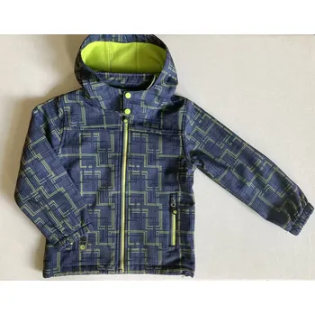 Chlapecká bunda Softshell bunda Topo potisk zelené kostky velikost 128