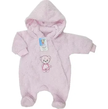 dívčí zimní kombinéza Zimní overal Lama Medvídek hvězdičky růžový