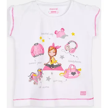 Dívčí tričko Dívčí triko krátký rukáv Mayoral 3016-1 velikost 92