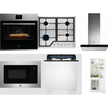 Set domácích spotřebičů ELECTROLUX KOFGH70TX + ELECTROLUX KGS6426SX + ELECTROLUX LFT766X + ELECTROLUX EMS4253TEX + ELECTROLUX EES48200L + ELECTROLUX LND5FE18S