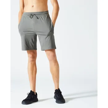 Pánské kraťasy DOMYOS Pánské fitness kraťasy 500 Essentials 3XL KAŠTANOVÁ|ZELENÁ