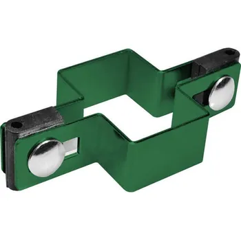 Příslušenství pro plot Úchyt panelu ke sloupku 62x62mm průběžný; šroub + vymezovač; Zelený