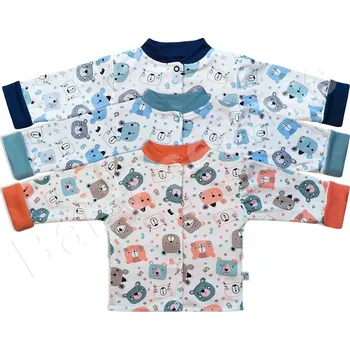 Bavlněný oboustranný kabátek stojáček Medvídci Baby Service tmavě modrá velikost 68