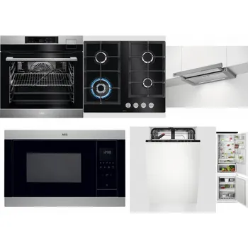 Set domácích spotřebičů AEG BSK792380M + AEG Mastery SpeedBurner HKB64420NB + AEG DPE5660M + AEG Mastery MSB2547D-M + AEG Mastery GlassCare FSE73407P + AEG TSC6M181ES