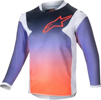 Moto bunda dres RACER HOEN KIDS, ALPINESTARS, dětský (světle šedá/gradient/černá) 2024