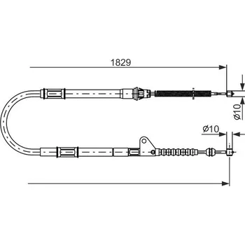 Lanko parkovací brzdy Lanovod parkovací brzdy BOSCH 1 987 477 545