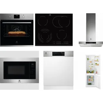 Set domácích spotřebičů ELECTROLUX KOFGH70TX + ELECTROLUX EHF6547FXK + ELECTROLUX LFT426X + ELECTROLUX EMS4253TEX + ELECTROLUX EEM48300IX - přebaleno + ELECTROLUX LND5FE18S