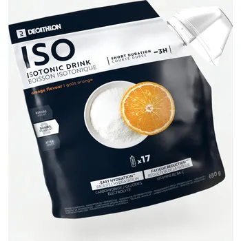 Iontový nápoj DECATHLON Isotonický nápoj v prášku ISO pomerančový 650 g