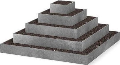 Recyklát pyramida na jahody