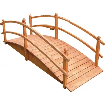 Zahradní můstek Jandrew Dřevěný zahradní můstek, dřevěná lávka 250x90 Jandr vyberte barevné odstíny: surové provedení