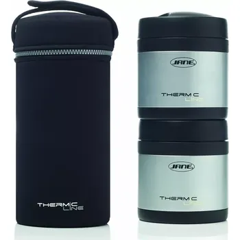 Termoobal na láhev JANÉ Sada dvou nerezových termo nádob s pouzdrem, 2x500 ml
