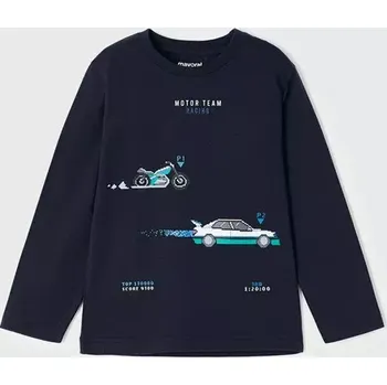 Chlapecké tričko Chlapecké triko motor team s dlouhým rukávem Mayoral 4008-35 velikost 122