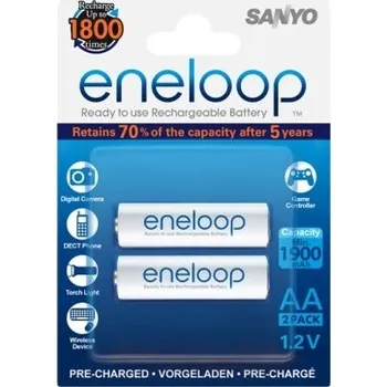 Článková baterie Sanyo Akumulátory eneloop AA 1.2V R06, HR-3UTGB, blistr 2 ks, 1800 cyklů