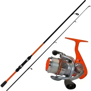 Rybářský naviják DAM Dětský set Vibe Combo 180cm 5-20g + naviják Vibe 25FD ORANGE (DAM Vibe Combo 180cm 5-20g + naviják Vibe 25FD oranžový)