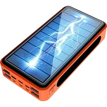Powerbanka Solární powerbanka 50000mAh nabíječka 4 USB typu C Poverbanka