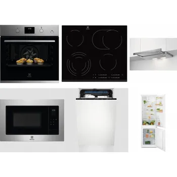 Set domácích spotřebičů ELECTROLUX KODGH70TX + ELECTROLUX EHF6547FXK + ELECTROLUX LFP326S + ELECTROLUX EMS4253TEX + ELECTROLUX EEM23100L + ELECTROLUX LND5FE18S