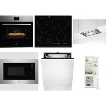 Set domácích spotřebičů ELECTROLUX KOFGH70TX + ELECTROLUX EHF6547FXK + ELECTROLUX LFG716X + ELECTROLUX EMS4253TEX + ELECTROLUX EEA27200L + ELECTROLUX LND5FE18S