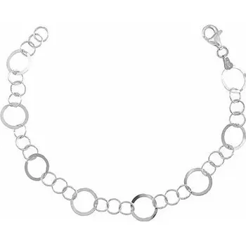 Náramek Stříbrný náramek kroužky délka náramku 20cm