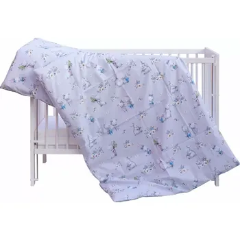 Příslušenství pro dětskou postel a kolébku Povlečení do postýlky 2dílná Scarlett Zajíček šedý 120x90cm