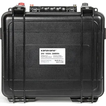 Akumulátor Kavano 24V 105Ah Deep Cycle Lifepo4 BMS Vestavěný pro golfový vozík EV RV