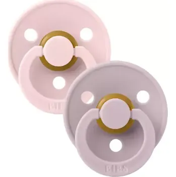 BIBS Colour dudlíky z přírodního kaučuku 2ks velikost 1 (0-6měs) Blossom/Dusky Lilac (110416)